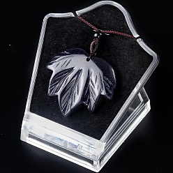 Синий Драгоценный Камень Ожерелья с подвесками из синтетического синего золота, лист, 14.96 дюйм (38 см)