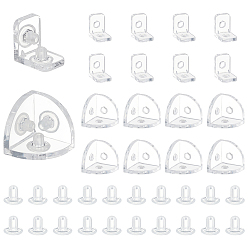 Прозрачный Акриловый треугольник угловой код, угловые протекторы, прозрачные, 19x18.5x18.5 мм