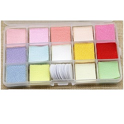 (52) Непрозрачная лаванда Лоскутная ткань креп-хлопок, Квадратные аксессуары для волос в японском стиле своими руками, разноцветные, 30x30 мм