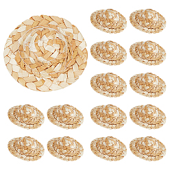 Сэнди Коричневый Кукла соломенная шляпа, мини-шапка для вязания вручную, для поделок ювелирные изделия аксессуары ремесло украшение, песчаный коричневый, 54x20 мм