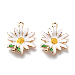 Белый Подвески из эмали и сплава, , белые, 28x21x7 мм, отверстие : 2 мм