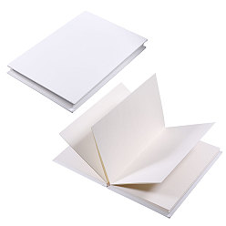 Белый Блокнот из крафт-бумаги, пустой раздвижной блокнот-гармошка и фотоальбом своими руками, прямоугольные, белые, 163x109x15 мм