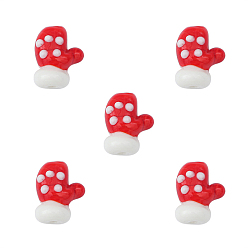 Другие Бусины лэмпворк ручной работы на новогоднюю тематику, перчатки, 18x14 мм