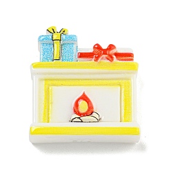 Другие Рождественские кабошоны из непрозрачной смолы для декодирования, камин, 23.5x23x9 мм