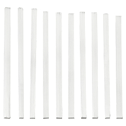 Ghost White Natural Quartz Article Cutting Stick, with Heart Pattern Red Ribbon, Display Decorations, Ghost White, 97~104.5x5~5.5x4mm, 10pcs/bundle