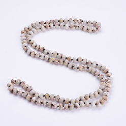 Netstone Natural Netstone Beaded Multi-use Necklaces/Wrap Bracelets, Three-Four Loops Bracelets, Abacus, 37.4 inch(95cm)