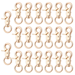 Золотой 20шт цинкового сплава поворотные застежки-лобстеры, поворотный карабин-лобстер, золотые, 47x22x7 мм, отверстие : 13x9 мм