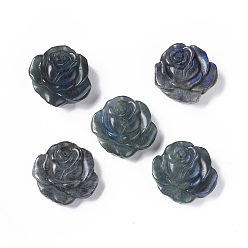 Labradorite Natural Labradorite Cabochons, Rose, 37~38.5x34~36x11~14.5mm