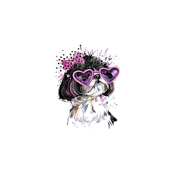 Dog Anmial Theme Removable Temporary Water Proof Tattoos Paper Stickers, Dog Pattern, 6x6cm