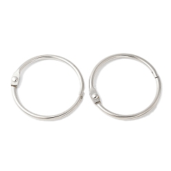 Платина Железные брелки для ключей, брелоки для улицы, подвесные багажные бирки, платина, 45.5x45x4.5 мм, внутренний диаметр: 37.5 мм