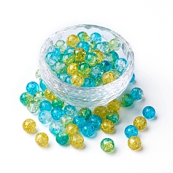 (52) Непрозрачная лаванда 5 краски окрашены спреем и выпекают крашеные бусины, круглые, разноцветные, 8 мм, отверстие : 1.3~1.6 мм