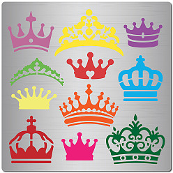 Crown Трафареты для резки металла из нержавеющей стали, для diy scrapbooking / фотоальбом, декоративное тиснение, матовый цвет нержавеющей стали, корона, 160x160 мм
