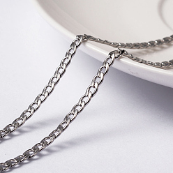 Нержавеющая Сталь Цвет Устойчивы к потускнению 304 витые цепи из нержавеющей стали панцирные цепи, несварные, с катушкой, цвет нержавеющей стали, 4~5x3x0.8 мм, около 32.8 футов (10 м) / рулон