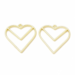 Light Gold Стойки подвески обшивки сплава, без кадмия, без никеля и без свинца, шарма сердца, золотой свет, 28.5x29x2 мм, отверстие : 1.8 мм