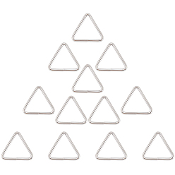Платина 12шт. треугольные железные соединительные кольца, платина, 41.5x45x4 мм, внутренний диаметр: 34x37.5 мм
