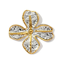 Позолоченный и Цвет Нержавейки 304 подвески из нержавеющей стали, , ионное покрытие (ip), настоящее золото и нержавеющая сталь, 31x31 мм