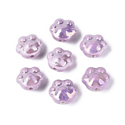 Medium Purple Handmade Porcelain Beads, Bright Glazed Porcelain, Claw, Medium Purple, 12.5~13.5x14~15x8~9mm, Hole: 1.6~2mm