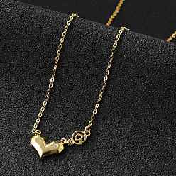Золотой 925 ожерелья из стерлингового серебра с прозрачными кубическими цирконами в форме сердца для женщин, золотые, 15.67 дюйм (39.8 см)