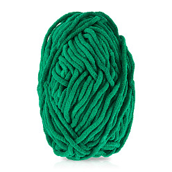 Морско-зеленый 1 моток мягкой пряжи для вязания крючком, толстая пряжа для шарфа, пакет, изготовление подушек, цвета морской волны, 2~3 мм, около 131.23 ярдов (120 м) / моток