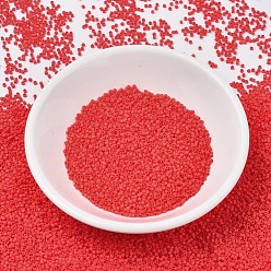(DB0757) Matte Opaque Vermillion Red MIYUKI Delica Beads, Cylinder, Japanese Seed Beads, 11/0, (DB0757) Matte Opaque Vermillion Red, 1.3x1.6mm, Hole: 0.8mm, about 10000pcs/bag, 50g/bag