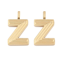 Letter Z 304 подвески из нержавеющей стали, письмо амулеты, золотые, Письмо Z, 15.5x9.1x2 мм, отверстие : 2.5x1 мм