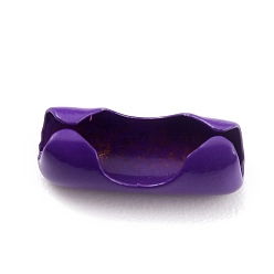 Индиго Латунные соединения шаровой цепи, индиговые, 9x3~3.5 мм, отверстие : 2.5 мм