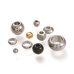 Mixed Color Stainless Steel Spacer Beads, Mixed Color, 2.8~10x2~6.5mm, Hole: 1.2~5.8mm