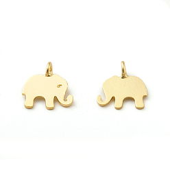 Золотой Латунь прелести, слон, золотые, 9x8.5x0.6 мм, отверстие : 1.6 мм