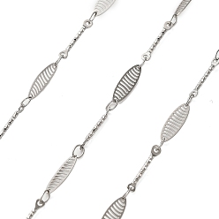 Нержавеющая Сталь Цвет 304 овальные и прутковые цепи из нержавеющей стали, пайки, цвет нержавеющей стали, 11.5x3.5x0.2 мм