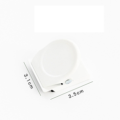 Белый Магниты металлические зажимы, магнитные клипсы для заметок, для холодильника, доска, стена, холодильник, белые, 3.5x3.1 см