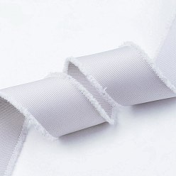 Silbern Silberfarbig Ausgefranste Ripsbänder aus Polyester, mit Fransen Quaste, Silbern Silberfarbig, 5/8 Zoll (16 mm), ungefähr 50 Yards / Rolle (45.72 m / Rolle)