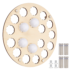 Папайя Оранжевый Деревянные стеллажи для хранения гольф-принадлежностей из нержавеющей стали, плоско-круглые, papayawhip, 30x3.15 см