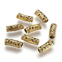 Античное Золото Тибетские шарики типа сплава трубки, античное золото , 19x6 мм, отверстие : 4 мм