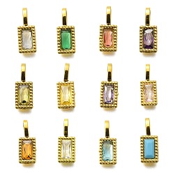 (52) Непрозрачная лаванда 304 из нержавеющей стали амулеты горный хрусталь, ионное покрытие (ip), прямоугольник амулеты, разноцветные, 14.5x5.5x2.5 мм, отверстие : 4.5x2.5 мм