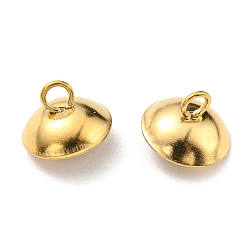 Настоящее золото 18K 304 поручни из нержавеющей стали, плоско-круглые, реальный 18 k позолоченный, 6x10 мм, отверстие : 2 мм, штифты : 0.7 мм