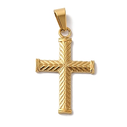 Золотой Вакуумное покрытие pvd 304 подвески из нержавеющей стали, крест прелести, религия, золотые, 31.5x20.5x1.5 мм, отверстие : 7.5x3.5 мм