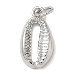 Платина Стойки обшивки латунные подвески, долговечный, без свинца и без кадмия, подвески в форме ракушек, с целью перехода в кольце, платина, 17x8.5x3 мм, отверстие : 3 мм