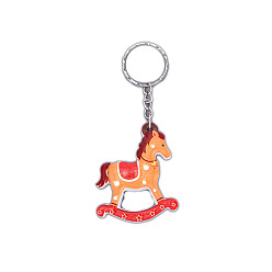 Лошадь Брелок из смолы на рождественскую тему, лошадь, кулон: 5.3x4.2 см