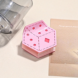 Бледно-Розовый Заколки-когти с уксусной кислотой, игральная кость, шестиугольные аксессуары для волос для женщин и девочек, розовый жемчуг, 66x54 мм
