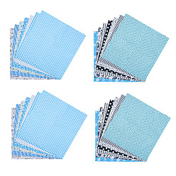Licht Himmel blau 28 Stück 14 Stile Baumwollstoff, Viereck, Licht Himmel blau, 250~260x250~255 mm, 2 Stück / Stil