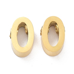 Letter O Ионное покрытие (ip) 304 брелоки из нержавеющей стали, алфавит, золотые, letter.o, 8x5x3 мм, отверстие : 1.8 мм