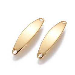 Золотой 201 соединительные звенья нержавеющие, овальные, золотые, 25x6x1 мм, отверстие : 1.6 мм