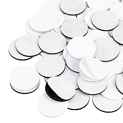 Mixed Color Sponge EVA Sheet Foam Paper Sets, With Double Adhesive Back, Antiskid, Flat Round, White & Black, 35x2mm, 2 colors, 100pcs/color, 200pcs/set