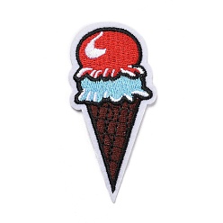 Colorful Computerized Embroidery Cloth Iron on/Sew on Patches, Costume Accessories, Appliques, Ice Cream, Colorful, 72x34x2mm