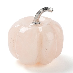 Розовый Кварц Натуральный розы украшения кварц дисплей, фигурка из энергетического камня Рейки, тыква, 30x30 мм