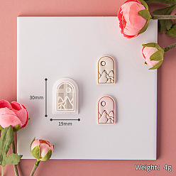 Mountain Bohemian style Plastic Molds, Clay Cutters, Clay Modeling Tools, for Earring Making, Arch, Mountain, 3x1.9x1.15cm