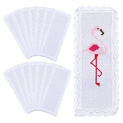 Белый Хлопковые закладки для вышивания крестиком, прямоугольные, белые, 204x86x0.5 мм