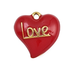 Красный 304 прелести нержавеющей стали, с эмалью, ионное покрытие (ip), золотые, красные, 14x13.5x5.5 мм, отверстие : 1.2 мм