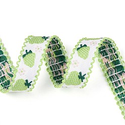Желто-Зеленый Полиэстеровая клубничная лента, для производства одежды, желто-зеленый, 1/2 дюйм (14 мм)