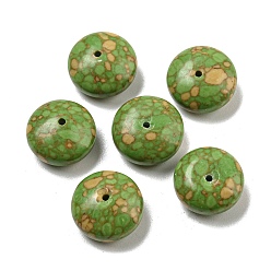 Yellow Green Dyed Synthetic Turquoise Beads, Rondelle, Yellow Green, 12x6mm, Hole: 1mm